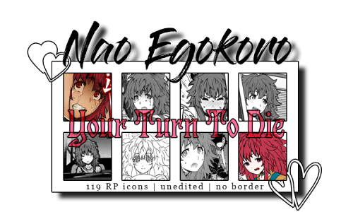 gladlyrphelper:  ⌠ 119 rp icons ⌡ - Nao Egokoro of Your Turn To Die  Character: Nao Egokoro Fandom: 