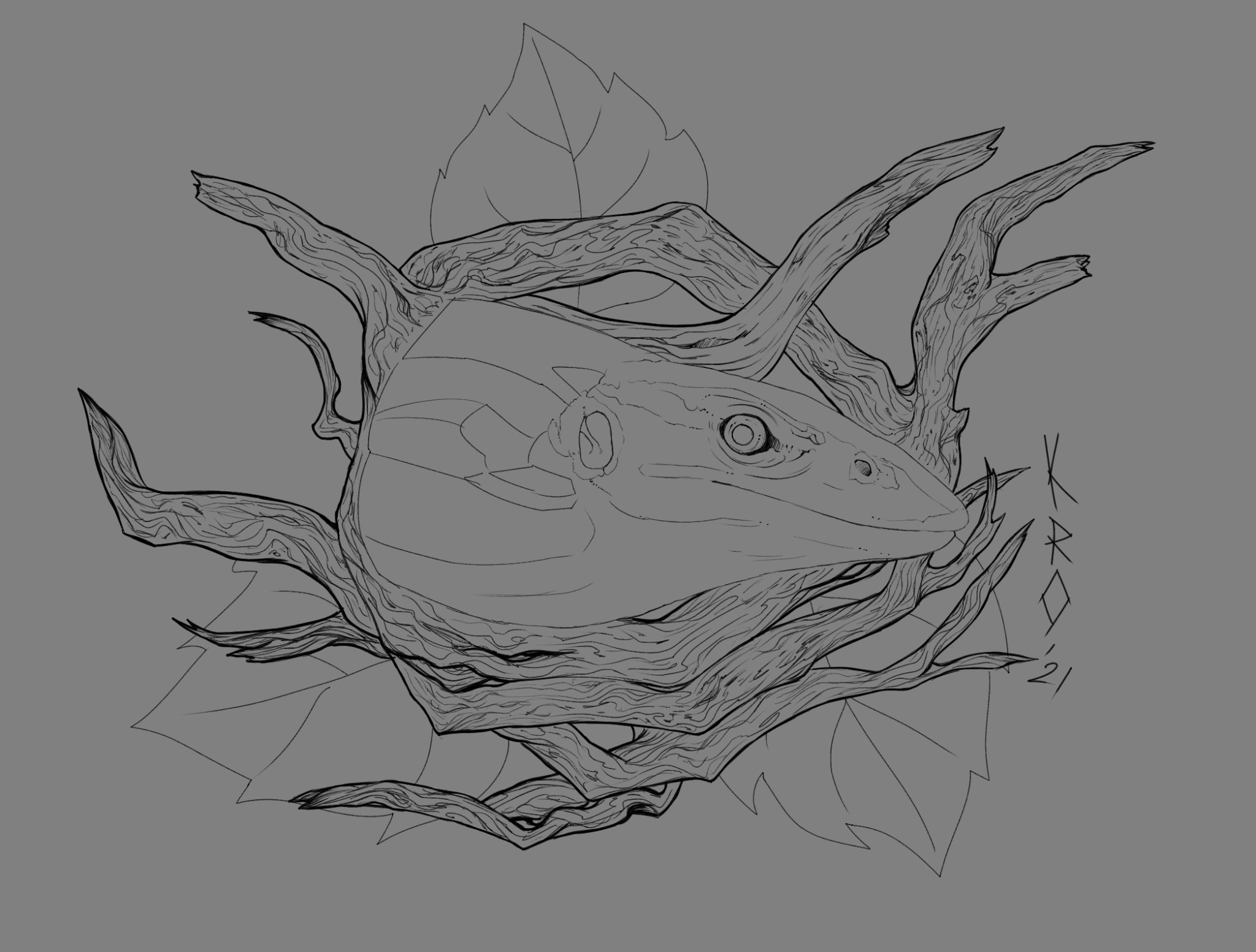 Tattoo Portfolio Study no.01 : pet portrait of a lizard (references courtesy of Kayla