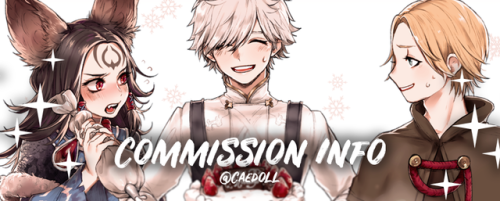  Commission status: FULL♥ Commission details here! ♥  * I only accept Paypal!Text version:•Bust up: 