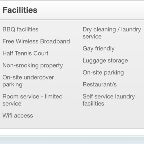 Some great facilities at the hotel in Armidale right here……