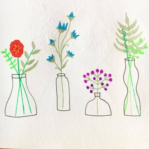 Tiny bottles with flowers!#bottleflower #bottleleaves #tinytattoos #tinydesign #colourdesign #cute