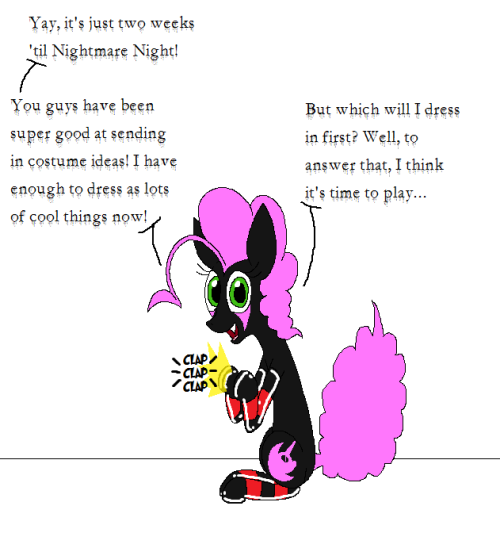 darkfiretaimatsu:  Nightmare Night’s not for two weeks, but you can see I’m already getting pumped~ At a full two asks, this was pretty much my most requested costume, so I guess you guys win or whatever~! I don’t know how this game works~  x3!