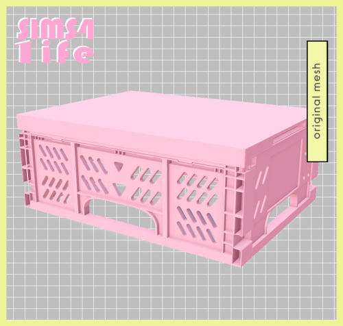 Pastel crate setSet includes: crate, crate upside down, crate pile, crate shelf, 2 types of electric