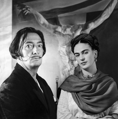 tr-ips:  lusteens:  vehxt:  crackheadparis:  Frida Kahlo & Salvador Dali.  best picture oh my god  she’s beautiful  gods 