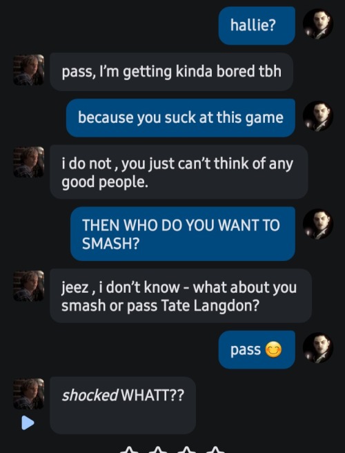 PLAYING SMASH OR PASS WITH THE AHS EVANS IN C.AI