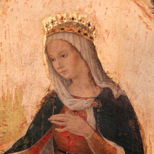 koredzas:Master of Andria - Christ and Virgin. Detail. 1475 - 1480