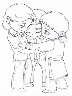 randomslasher:  I thought everyone could use a hug tonight.  Especially Dean. It must be tough having people fight over who you’re allowed to love.  