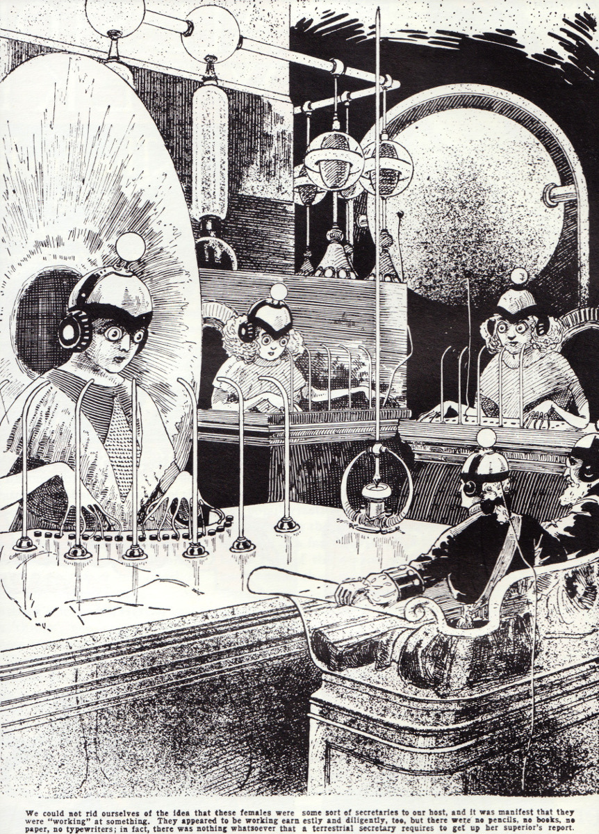 Illustration by Paul, from ‘Baron Munchausen’s New Scientific Adventures’.