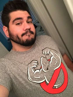 panduh-burr:  I’ve been feeling shitty lately, but finding this shirt and seeing the movie a second time cheered me up a bit. Thought these came out good, fake flex and all. #Ghostbusters #BustinMakesMeFeelGood 