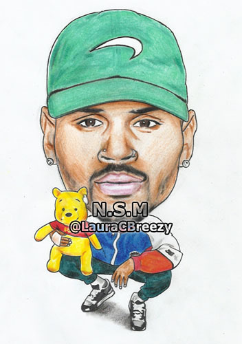 Chris Brown Drawing by Darlene Ricks- Parker - Fine Art America