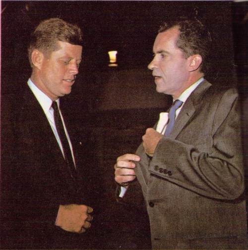 Jack Kennedy And Richard Nixon Before Their Debate, 1960