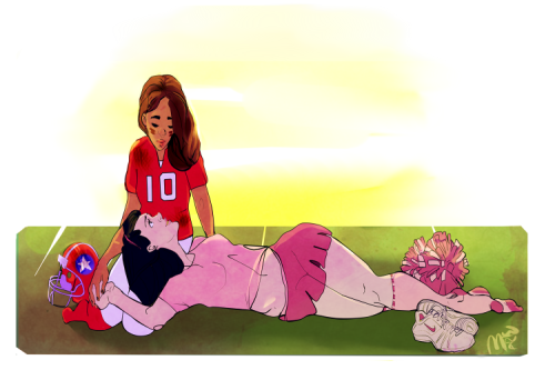 purplethedragon:  my excuse is i have no excuse. i just want a highschool cheerleader au is that so 