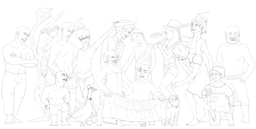 Finished the lines for the PRAT family portrait!!!!