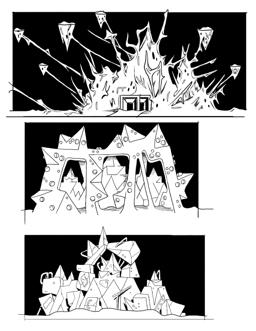 Together Again Death’s Castle concept art by Michael DeForge