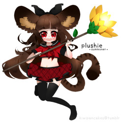 kiwipancakes:  I just felt like doing a somewhat quick drawing of my summoner, plushie = 3 = 