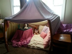 smalllittlething:  pup-princess:  I made the bestest blanket fort ever!! I’m so cozy    This looks amazing!!