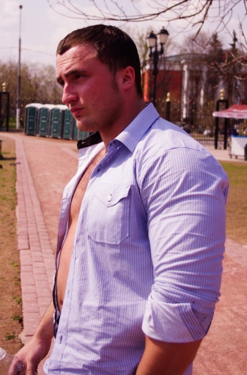 theruskies:  Oh, God! His manful reliant look drives me mad… I Get A Kick Out Of Russian Guys