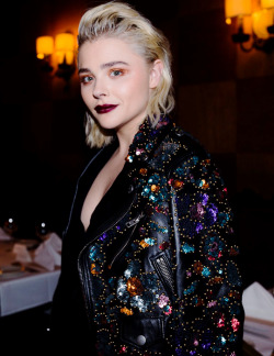chloemoretzdaily:‘Celebrating the new #CoachAndRodarte collection with #ChloeGraceMoretz last night in L.A.’  Coach via Twitter  March 31, 2017