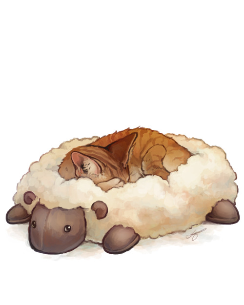qissus:rejamart:In my game Princess is obsessed with the sheep cushion.I don’t usually reblog 