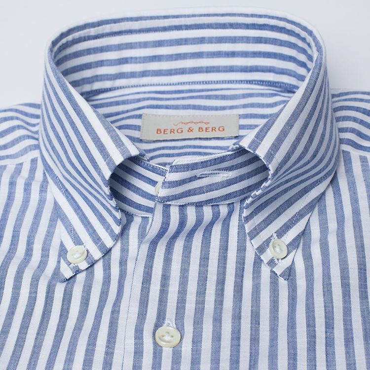 To Quote — Washed bengal striped shirt from @bergandberg with...