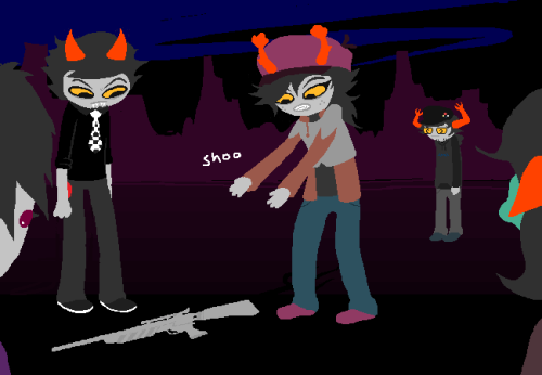 Ello Again!! Ive Come For A Panel Edit Of 04982, Meenah As Skaben, Lasiah As Aranea, The Trident As Some