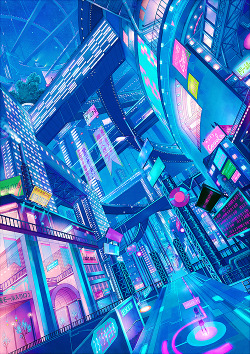 electro-soma:  It’s like if Lisa Frank decided to do Cyberpunk… 