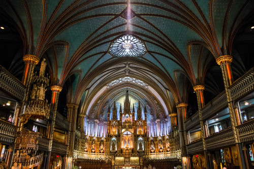 Interior of Notre Dame Basilica.