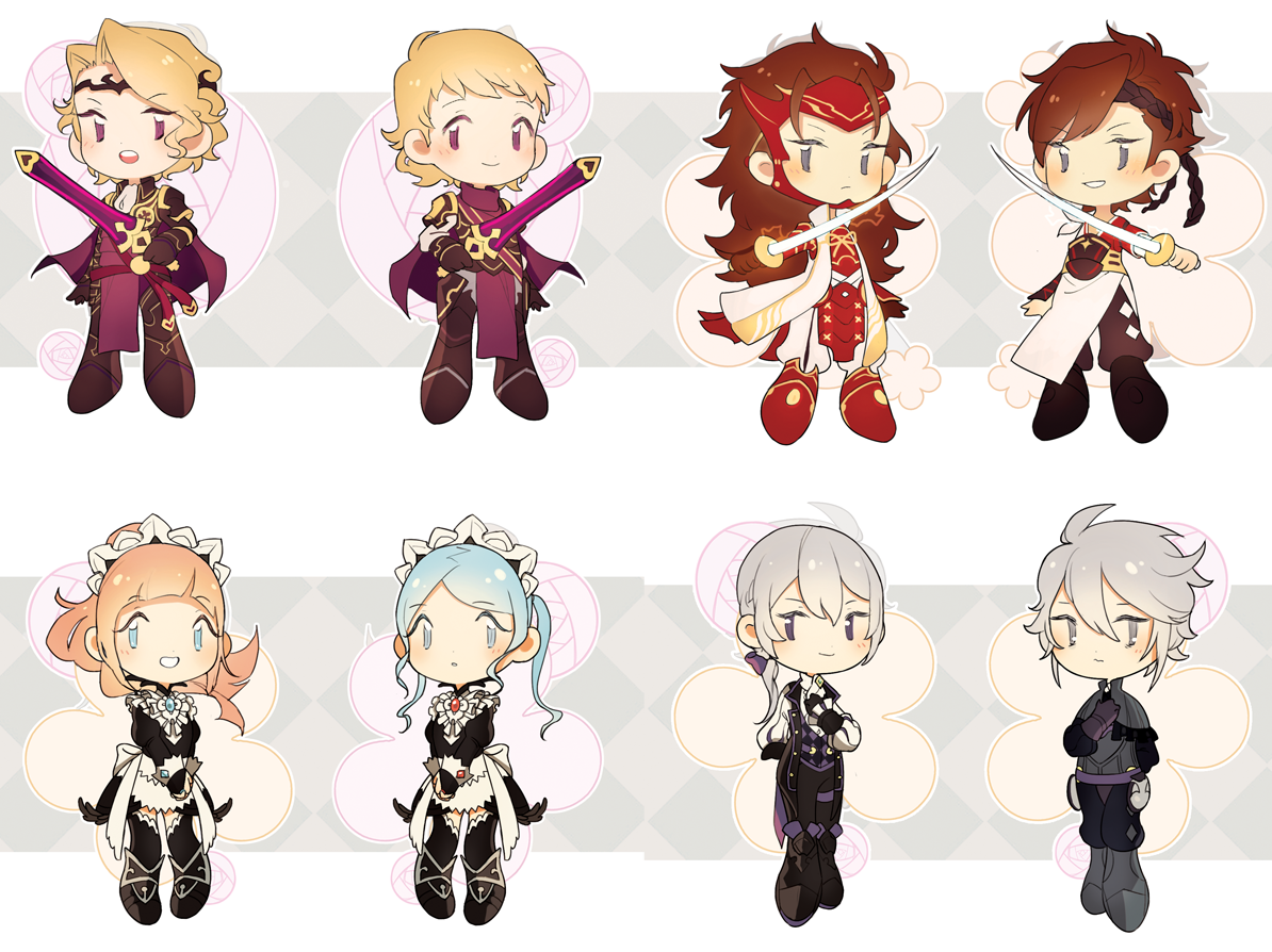 homebiscuitskillet:  Here’s ALL of the Fire Emblem Fates charms I’ve done so