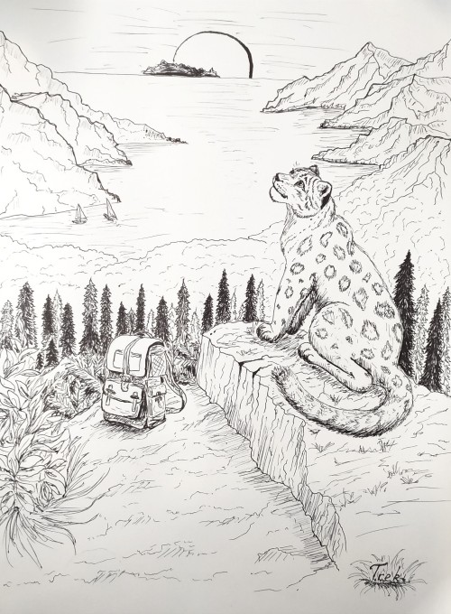 Inktober 2024. Day 6: Trek