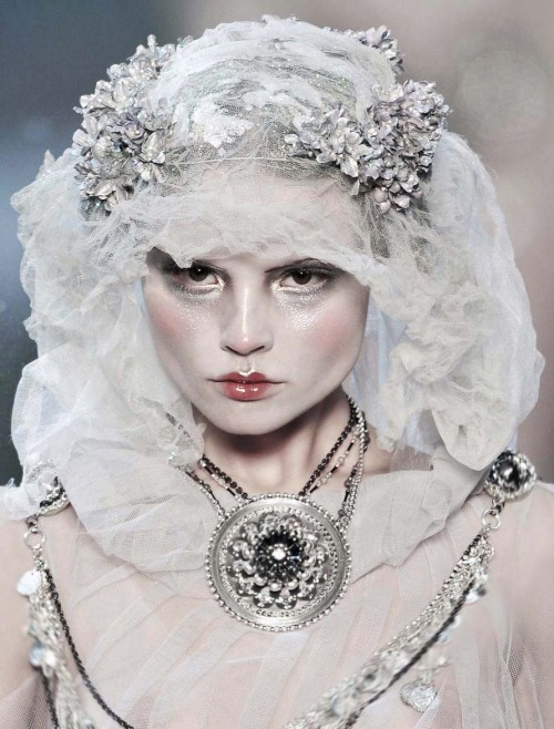 deprincessed:Ice angel Magdalena Frackowiak at John Galliano F/W 2009