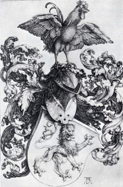 artist-durer: Coat Of Arms With Lion And