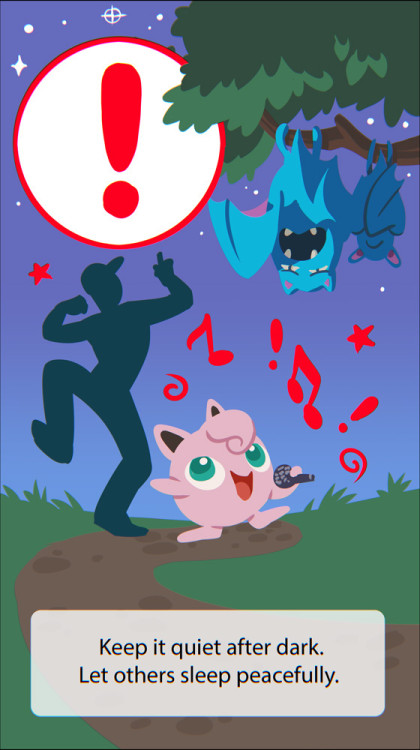 confused-angel-in-a-trenchcoat:  retrogamingblog:  Pokemon Go Warnings by   Magdalena Proszowska    but…jigglypuffs song makes you fall asleep 