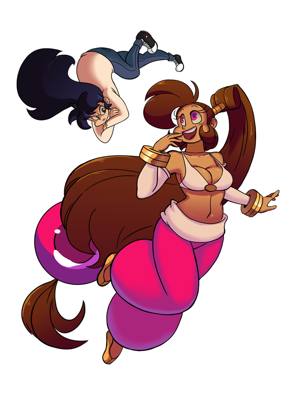 phons0:  Cute Jinn and Stephanie art work recolored by @zackri for the iWish book