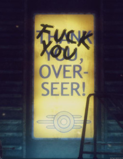 systemshocker:fallout 3 sucks because somebody at bethesda decided to put “you” graffiti’d over the word “you”