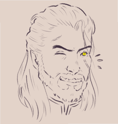 marbledgummies2:some geralt warmup sketches uwu