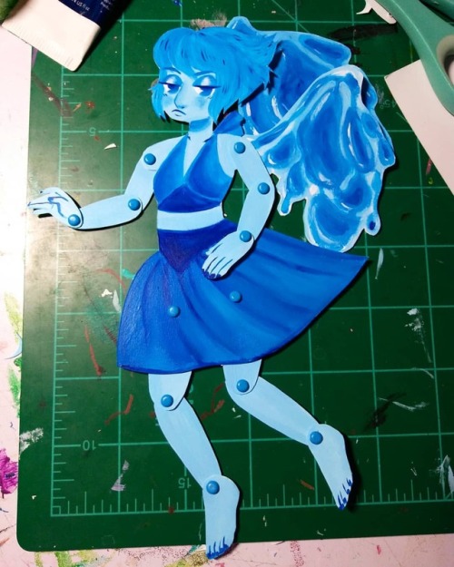 Woo! Finally finished lapis lazuli after working on her all day I&rsquo;m gonna take better pics of 