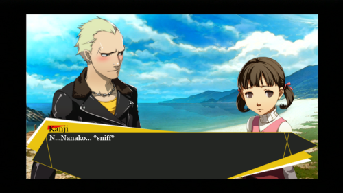 lframe-of-mindl:  AU where everything is the same except Kanji has feelings for Narukami, and he is siblings with Nanako. While spending with him, Nanako decides to ask him a question…(Sorry you guys I just REALLY love the concept of Nanako being Kanji’s