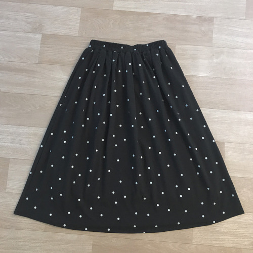 White Dots Long Skirt