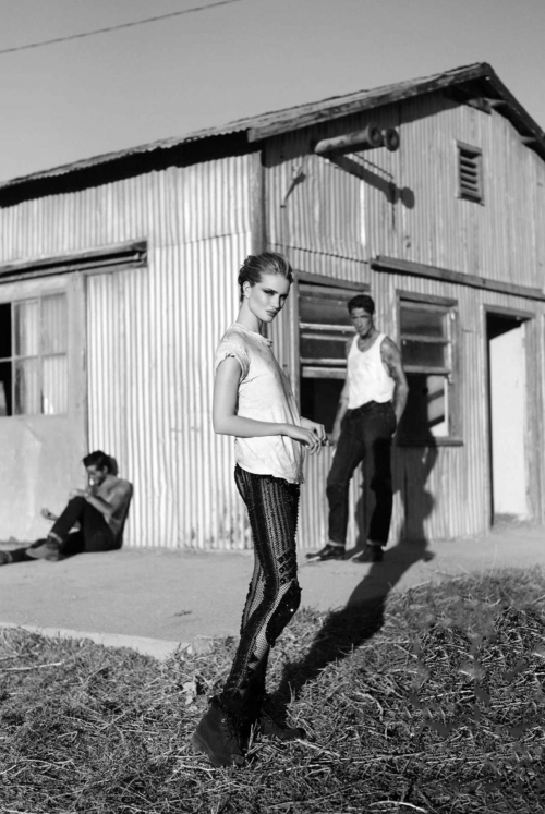 senyahearts:  Rosie Huntington-Whiteley in “Paper Dolls Or Noir” for Jalouse Magazine, May 2014 Photographed by: Mathieu Cesar 