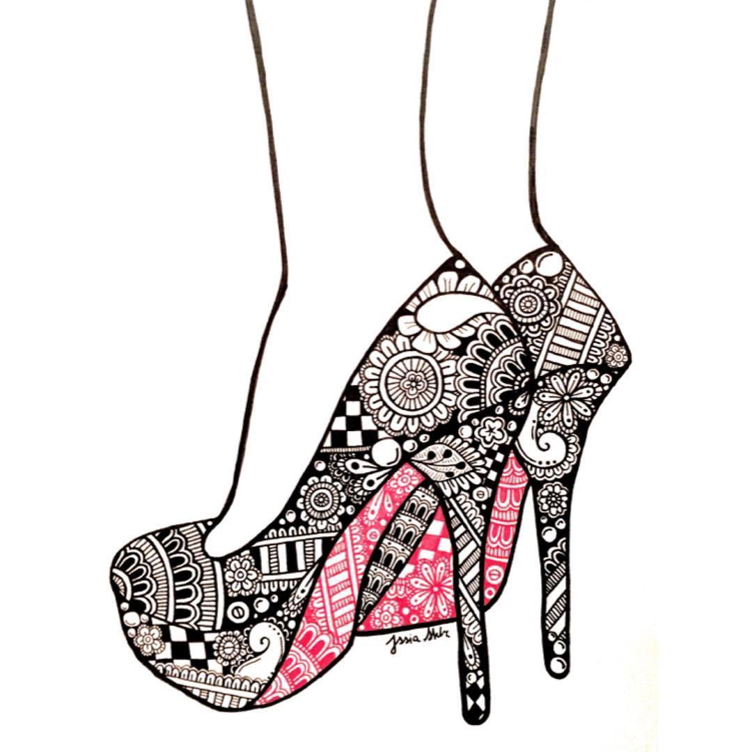 high heels sketch design