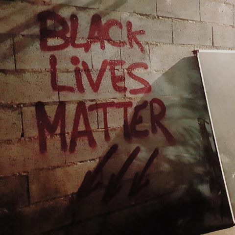 Black Lives Matter graffiti seen  around Lyon, France