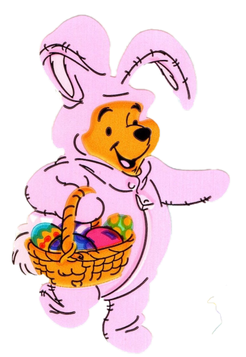 90s Sandylion Winnie The Pooh Easter Stickers *Transparent*from my personal collection