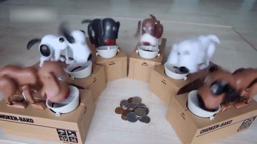 ofcoursethatsathing: Hungry dogs coin bank[ link here…]