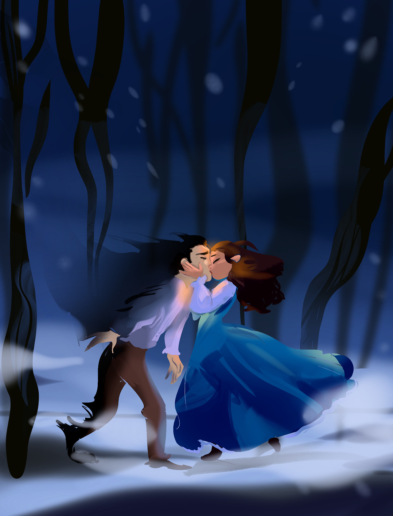 Beauty and the Beast, sort of.
Inspired by too many things and cheese level 1000 but I like to draw in that style.