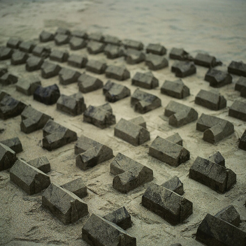 devidsketchbook:A SAND CASTLE SUBURB CONSUMED BY THE OCEAN | Chad WrightMasterplan is a install