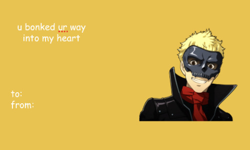 happy valentine’s day from the phantom thieves and also me i guess