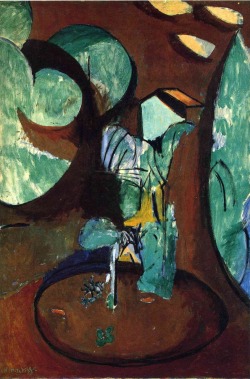 wetreesinart:  Henri Matisse (Français, 1869-1954), Jardin à Issy, 1917, huile sur toile, 130 x 89 cm
