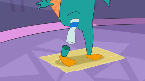 forgottenpnffacts:-Perry wears footwear that looks like his feet over tube socks-Doof considers tube socks to be out of style