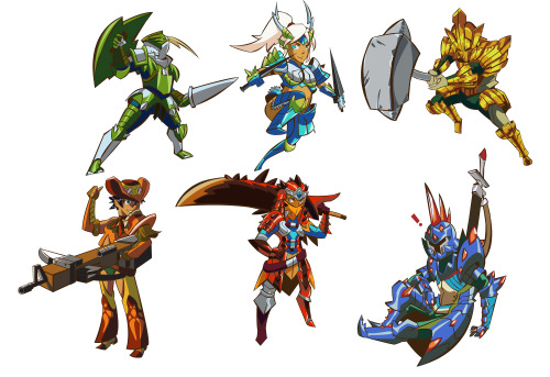 After doing some monsters, I decided to take a shot at some Hunters, too many armors to choose from,
