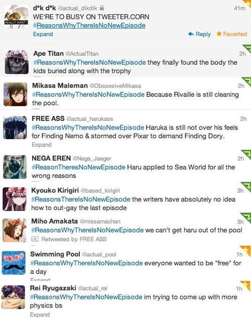freetweets:  There’s no episode 5 this week and these are just some of the reasons